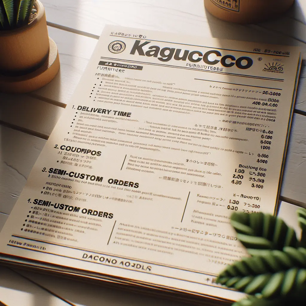 KAGUCOCOのオーダー表のイメージ